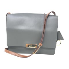 Isaac Mizrahi Live! Whitney Leather Shoulder Women's Bag in Smoke A271225