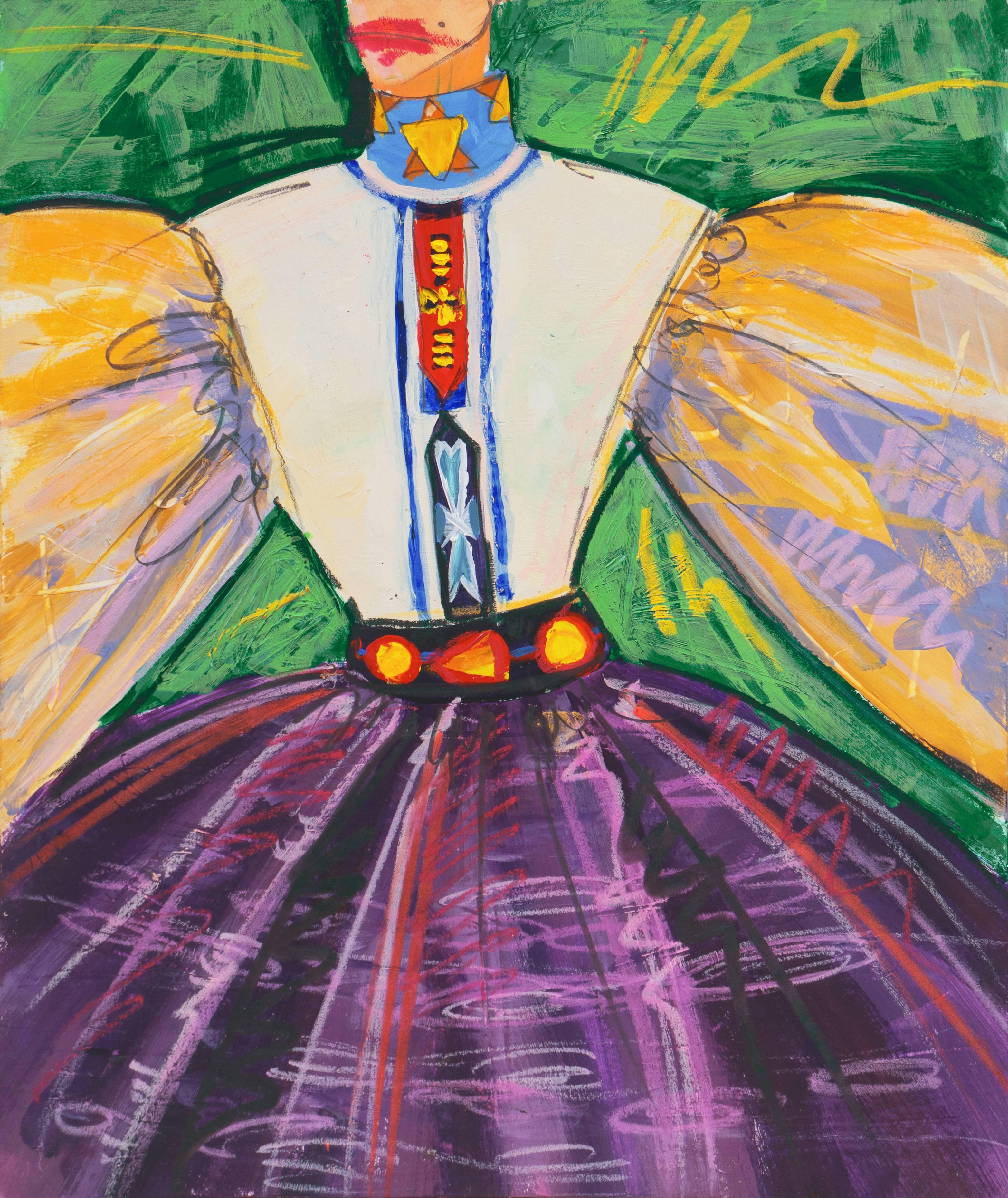 Figurative Painting de Isaac Mizrahi - 'Fashion Able II', Escuela de Diseño Parsons, Alta Costura, Vestuario