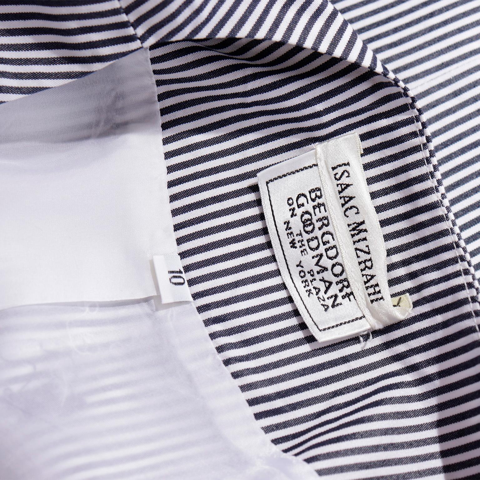 Isaac Mizrahi S/S 1996 Bergdorf Goodman Striped Cropped Vintage Runway Jacket For Sale 5
