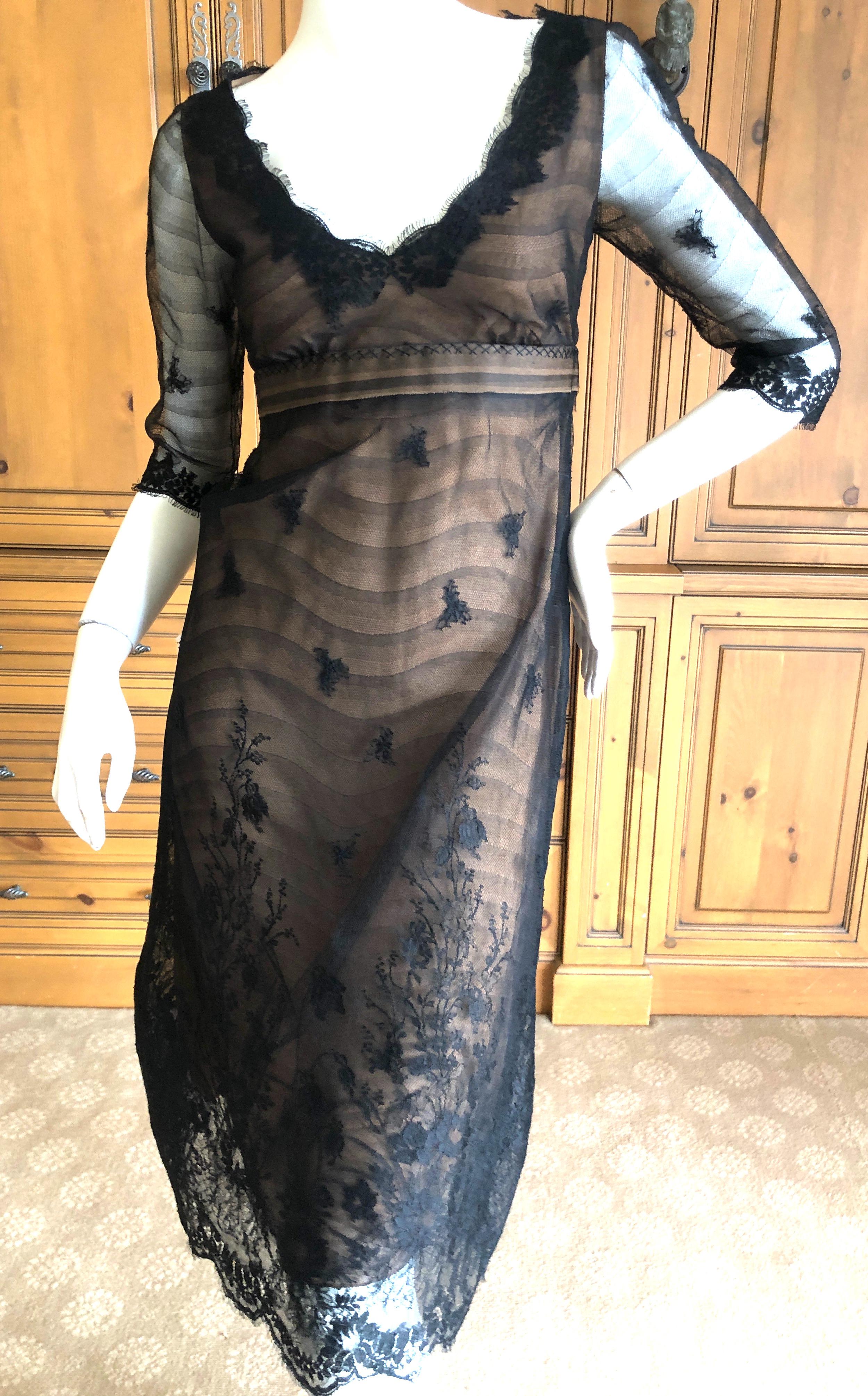 Isaac Mizrahi Vintage Brown Lace Overlay Day Dress
This is exquisite, so much prettier in person.
Size 4
Bust  34