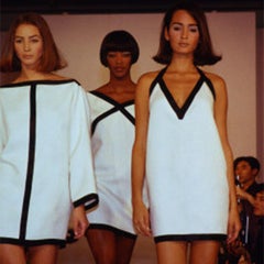 Isaac Mizrahi Vintage Spring Summer 1990 Runway Ivory Linen Halter Dress