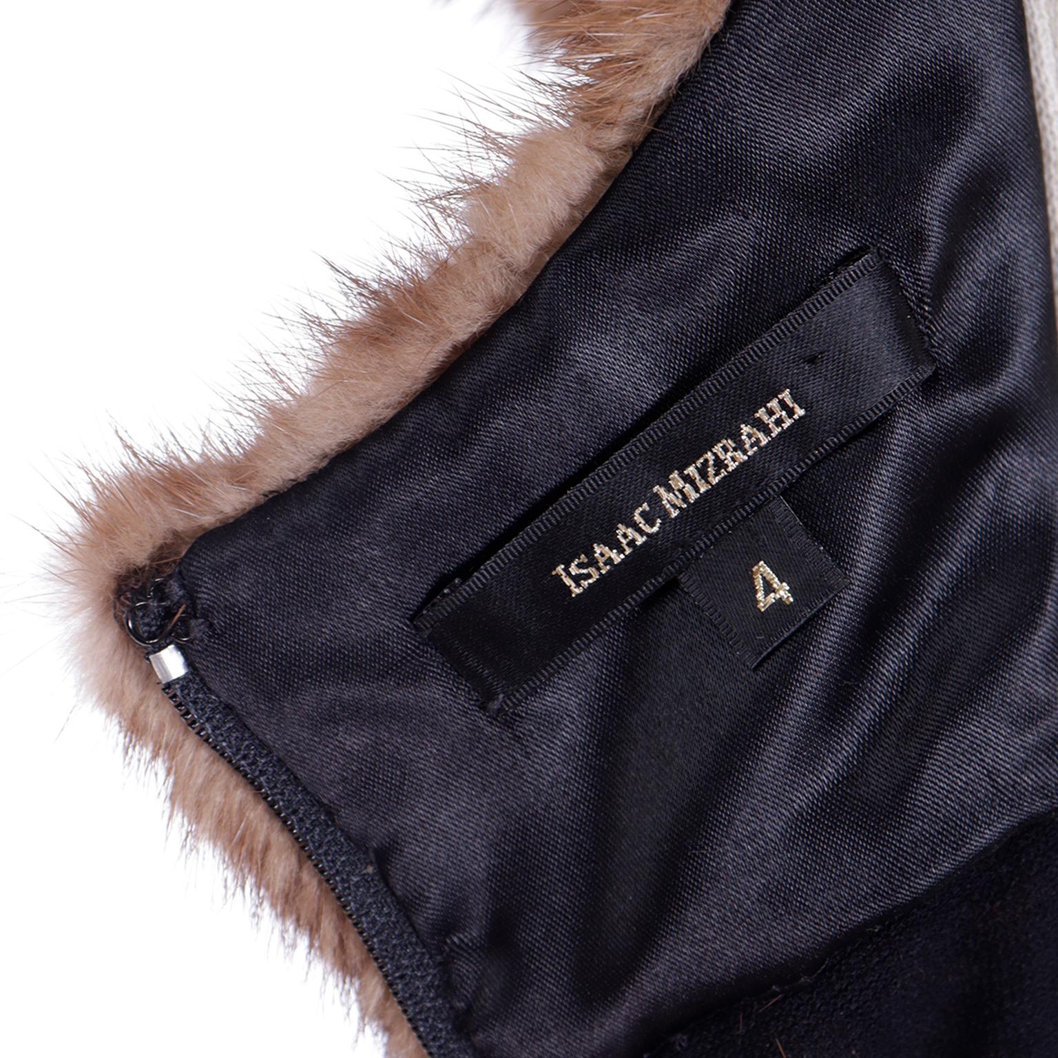Isaac Mizrahi Vintage Tiny Label F/W 1997 Runway Evening Gown With Mink Fur Trim 5