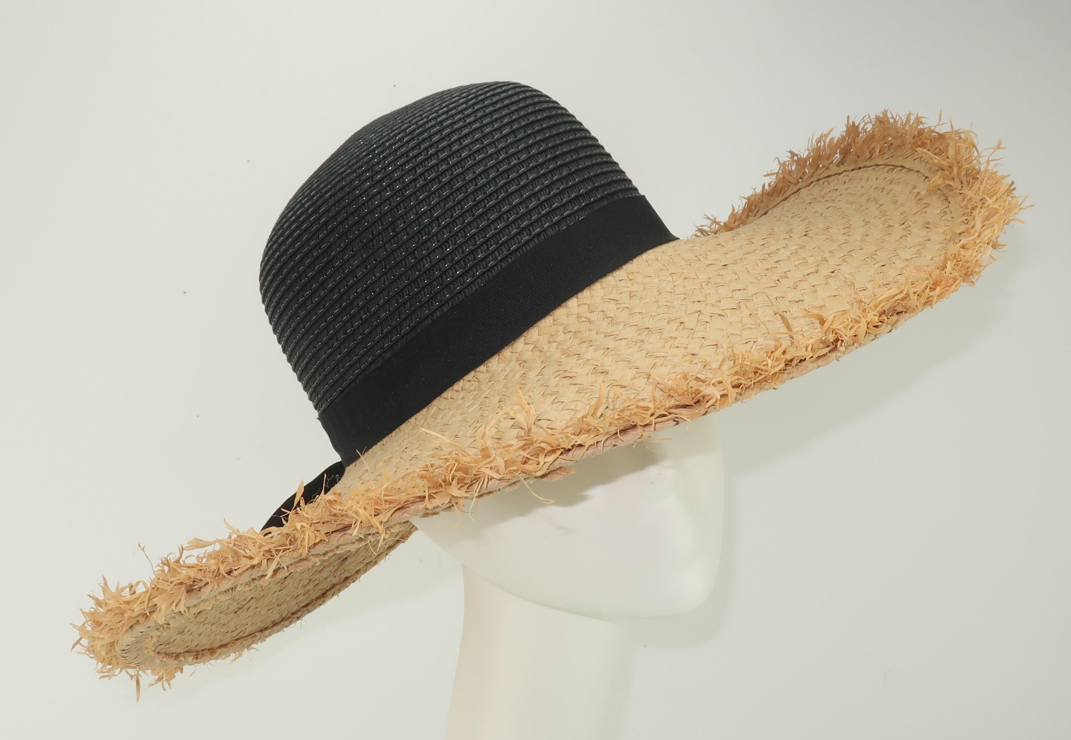 Women's Isaac Mizrahi Wide Brimmed Straw Beach Hat