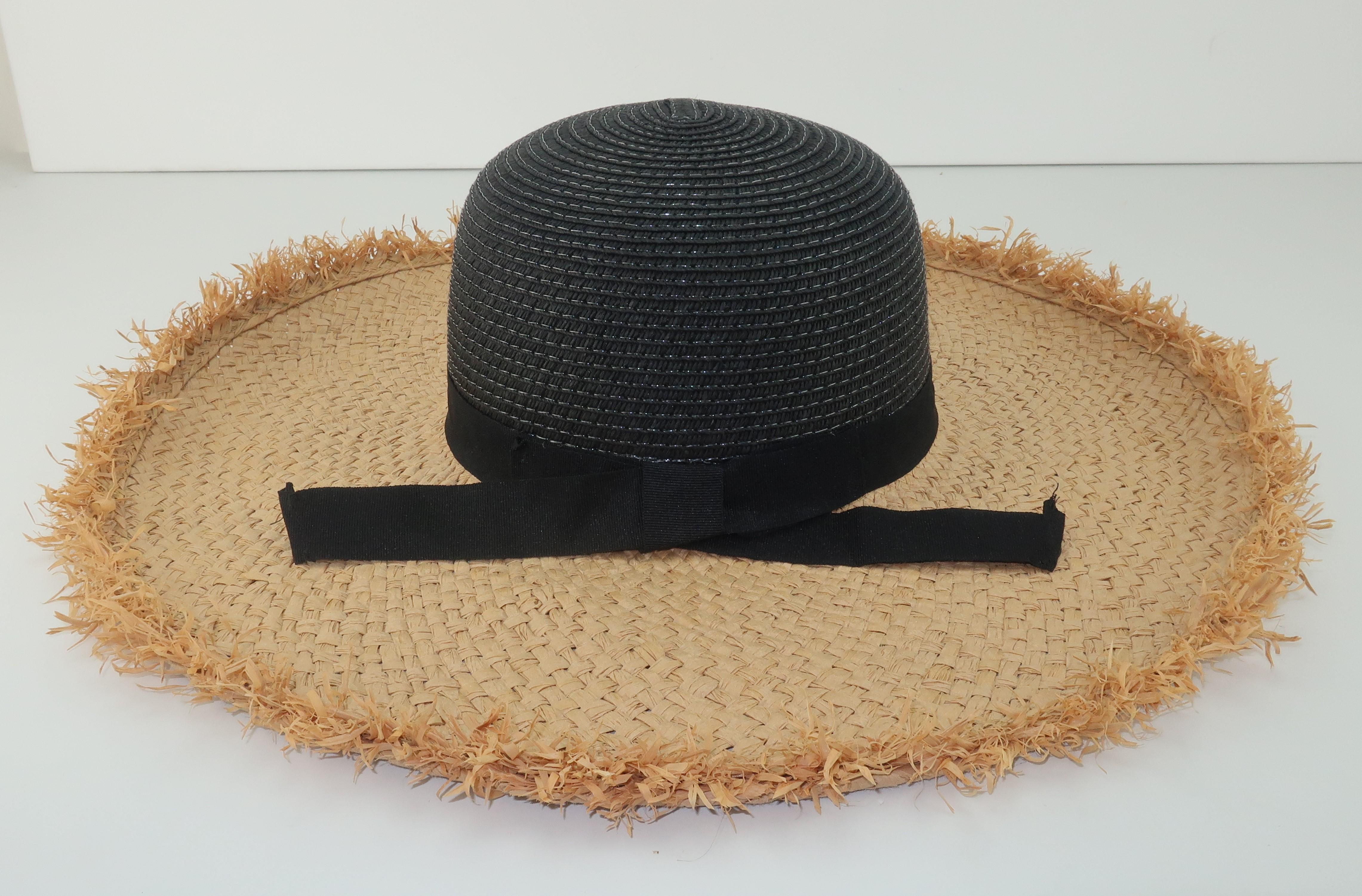 Isaac Mizrahi Wide Brimmed Straw Beach Hat 1