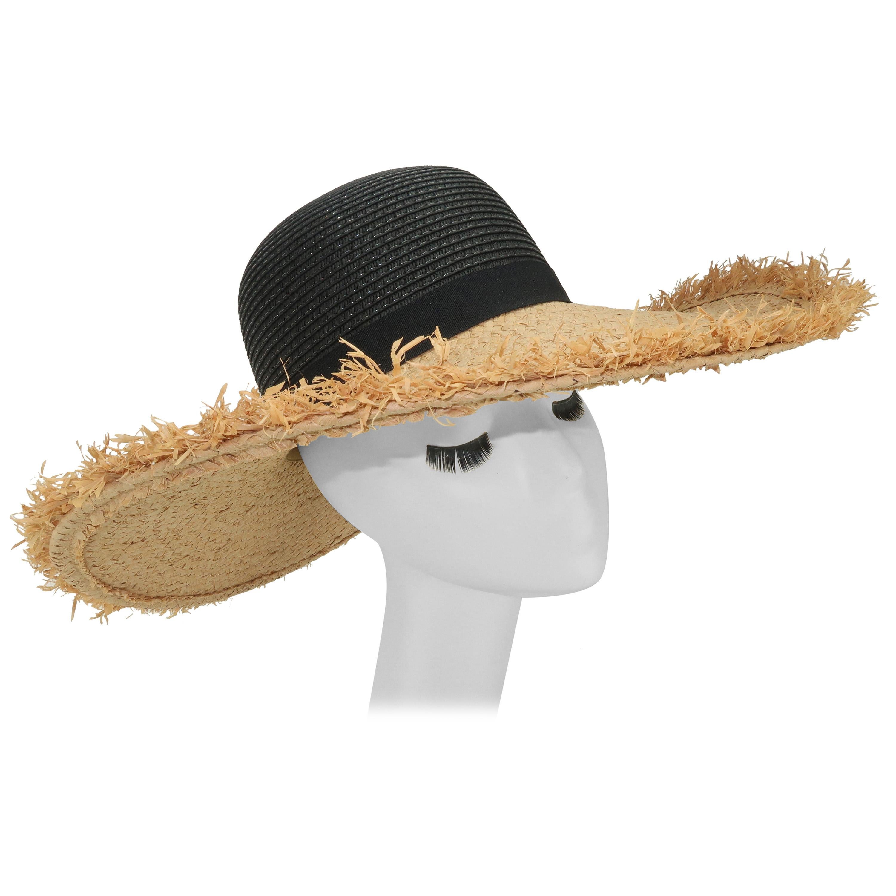 Isaac Mizrahi Wide Brimmed Straw Beach Hat