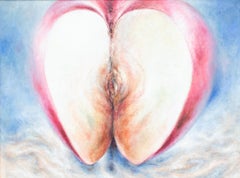 Erotic Apple Painting by Isaac Monteiro, Signed