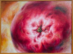 Retro Large-Scale Apple Painting by Isaac Monteiro, Signed