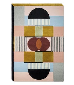 Isaac Multi-Color Area Rug in Hand-Tufted Natural Wool & Botanical Silk