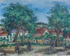Peasants by the Farm - Ecole de Paris