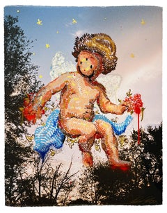 "ALAS" Figurative Malerei (gerahmt) 30" x 24" Zoll von Isaac Pelayo