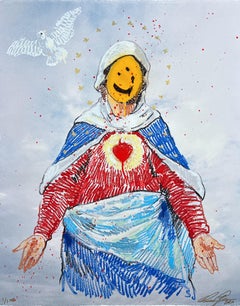 "ALMA" Painting (FRAMED) 30" x 24" inch by Isaac Pelayo