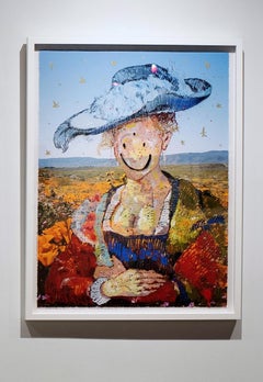 "AMAPOLA" (ENCADRÉ) Peinture de portrait figuratif 40" x 30" par Isaac Pelayo