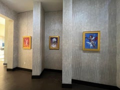 "ANTI GUN VIOLENCE" (FRAMED) Pittura figurativa di 24" x 18" pollici di Isaac Pelayo