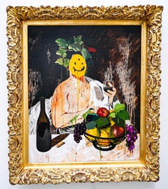 "Bacchus" Painting (FRAMED) 29" x 24" inch by Isaac Pelayo