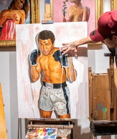 "BAD MAN WITH A PRETTY FACE" Quadro 40" x 30" pollici di Isaac Pelayo