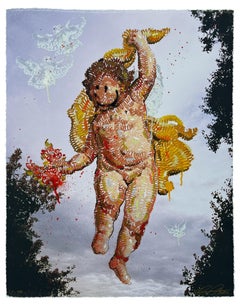 "BAILE" Painting (FRAMED) 30" x 24" inch by Isaac Pelayo