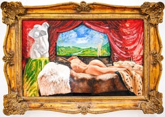 Pittura "BBL's and Imported Furs" (FRAMED) 31" x 44" inch by Isaac Pelayo