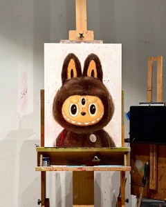 "EL CUCUY" Figurative Painting 24" x 18" inch by Isaac Pelayo