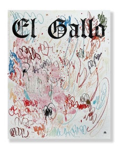 "EL GALLO" Abstract Painting 30" x 24" inch by Isaac Pelayo