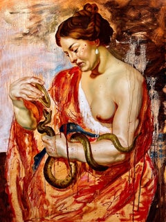 „Hollywood Hills Love Story“, Ölgemälde (FRAMED) 40" x 30" in von Isaac Pelayo