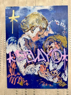 "Jimmy Whispers" Abstract Painting 24" x 18" inch by Isaac Pelayo