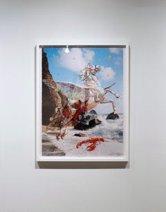 "LONGOSTA" Figurative Malerei (gerahmt) 40" x 30" Zoll von Isaac Pelayo