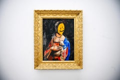 "No Pets Allowed" Figurative Oil Painting (FRAMED) 24" x 18" in by Isaac Pelayo