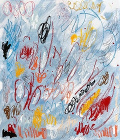 „PARASITES“ Abstraktes Gemälde „PARASITES“ 24" x 20" Zoll von Isaac Pelayo