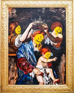 „Respect The Fucking Crown“ Ölgemälde (FRAMED) 40" x 30" Zoll von Isaac Pelayo