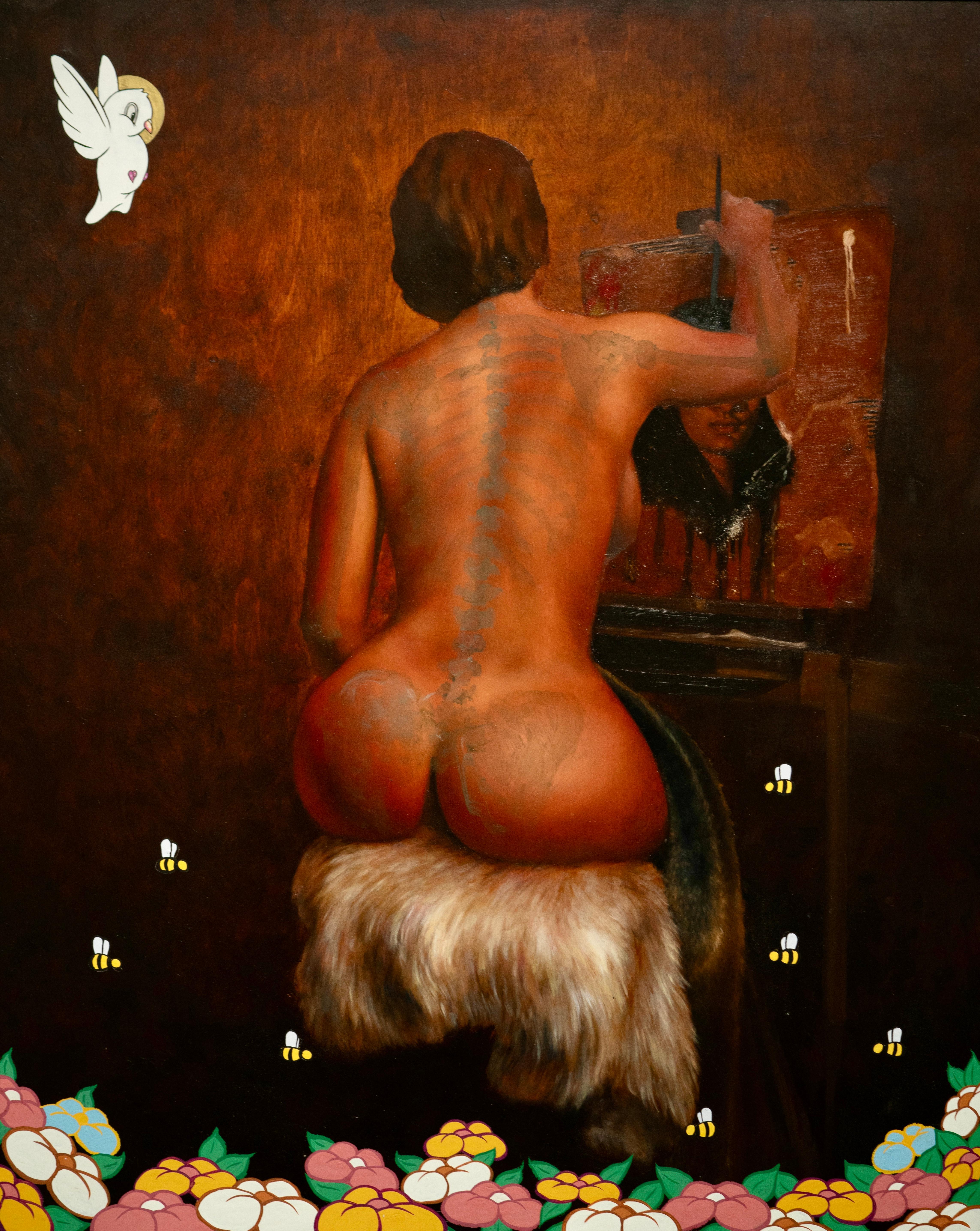 „SARAH“ Gemälde (FRAMED) 30" x 24" Zoll von Isaac Pelayo