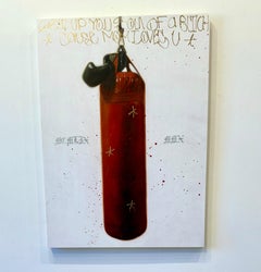 "Enano" Pintura figurativa 40" x 30" pulgadas por Isaac Pelayo