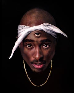 "Tupac" Portrait Oil Painting 48" x 36" inch by Isaac Pelayo