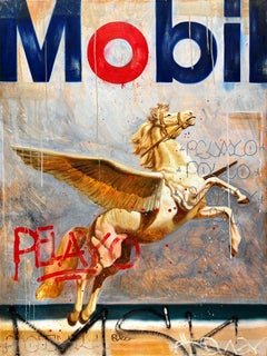 Pintura "UNLEADED" 40" x 30" pulgadas por Isaac Pelayo