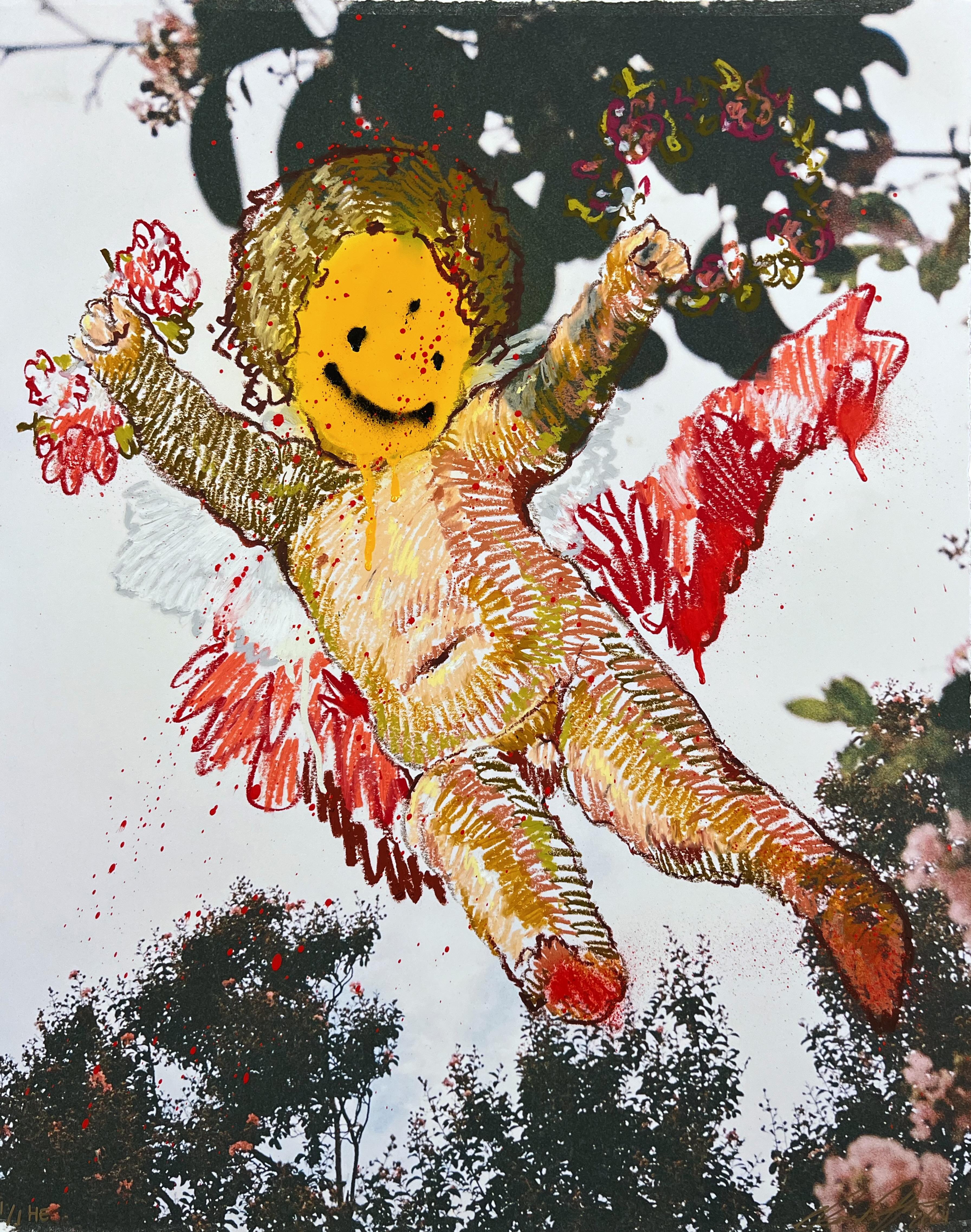 "VUELO" Painting (FRAMED) 30" x 24" inch by Isaac Pelayo