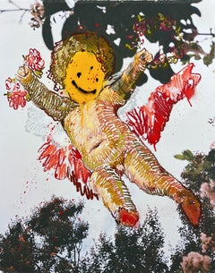 "VUELO" Painting (FRAMED) 30" x 24" inch by Isaac Pelayo