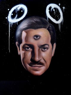 "WALT" Retrato Pintura al óleo 48" x 36" pulgadas por Isaac Pelayo