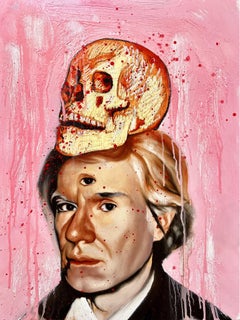 „Warhola“, Gemälde 24" x 18" Zoll von Isaac Pelayo
