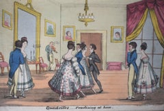"Quadrilles-Practising At Home" by Isaac Robert Cruikshank