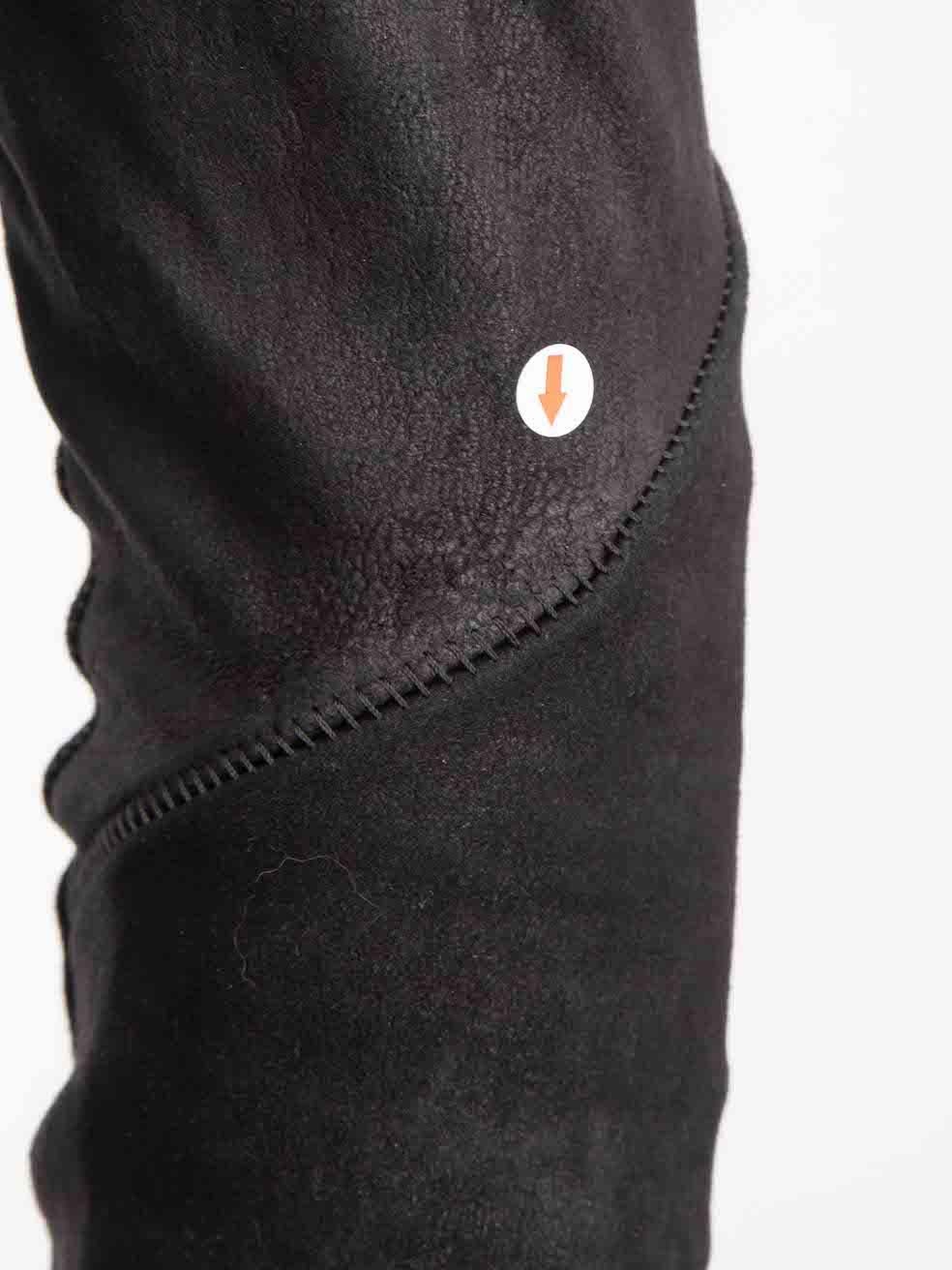 Isaac Sellam Black Leather Down Jacket Size S 3