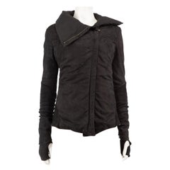 Isaac Sellam Black Leather Down Jacket Size S