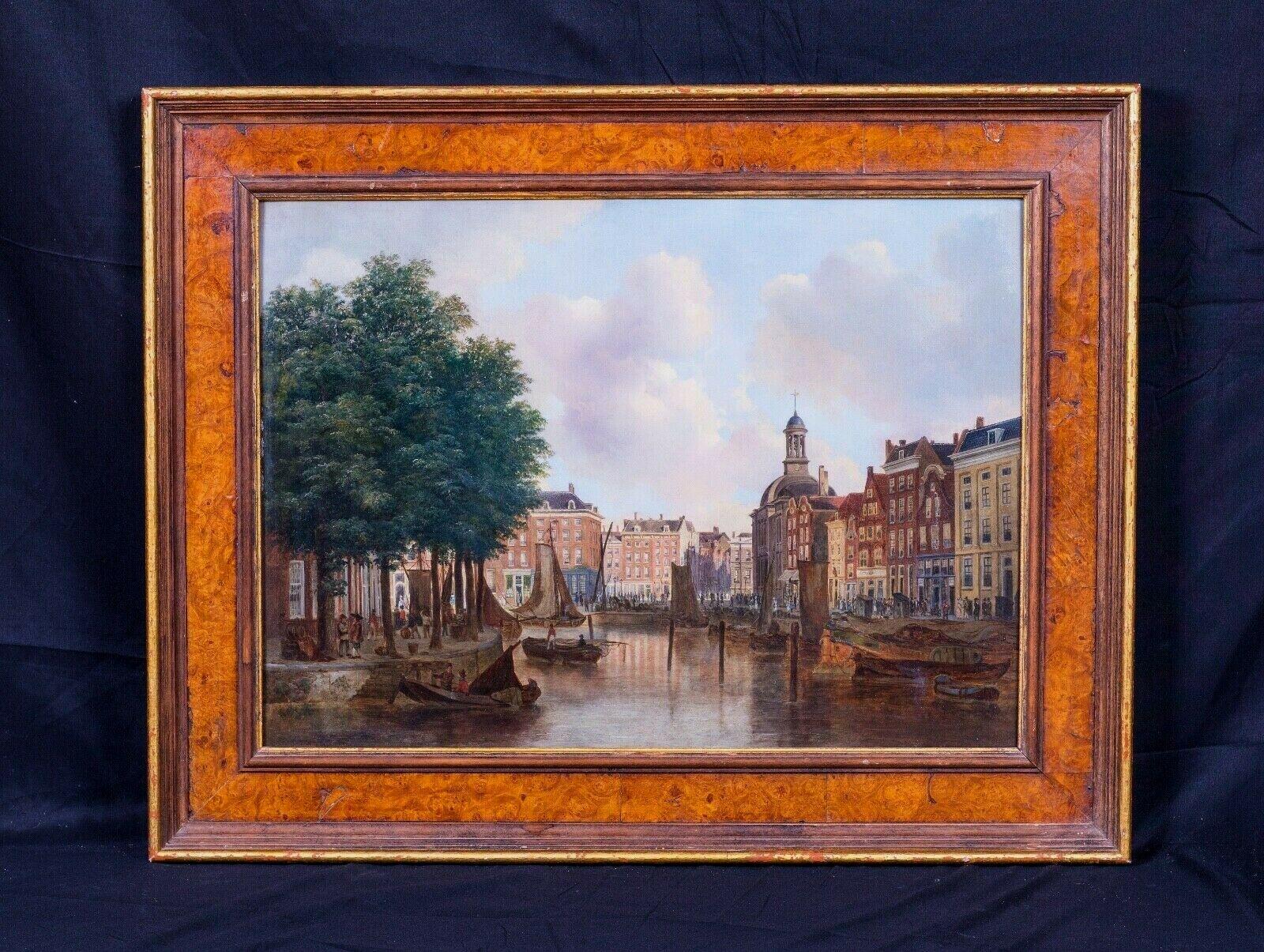 View Of Amsterdam Harbour 18th Century - Painting by Isaak OUWATER