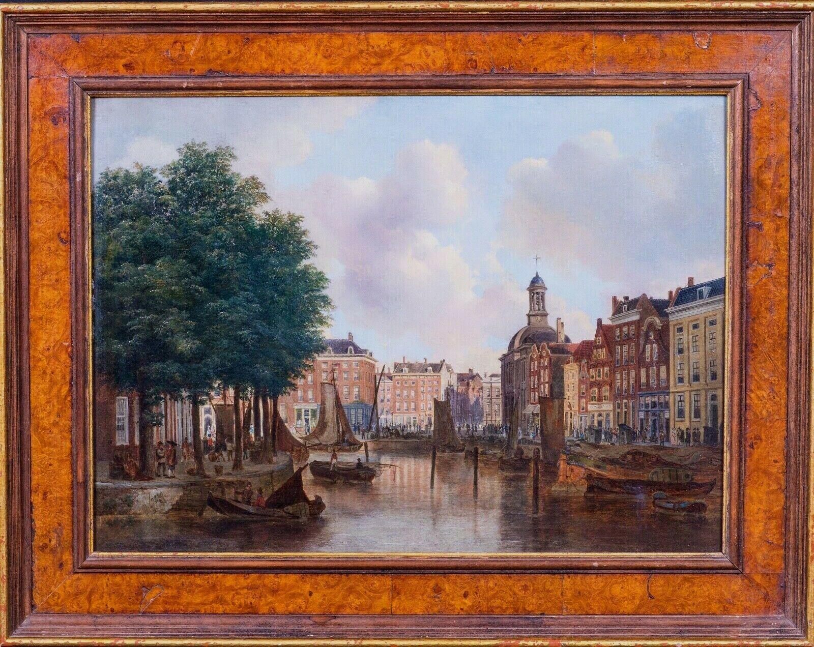 Isaak OUWATER Landscape Painting - View Of Amsterdam Harbour 18th Century