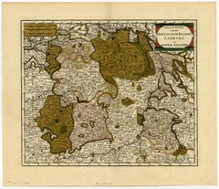 Antique map of Brabant and Limburg by Tirion - Handcoloured engraving - 18th c.