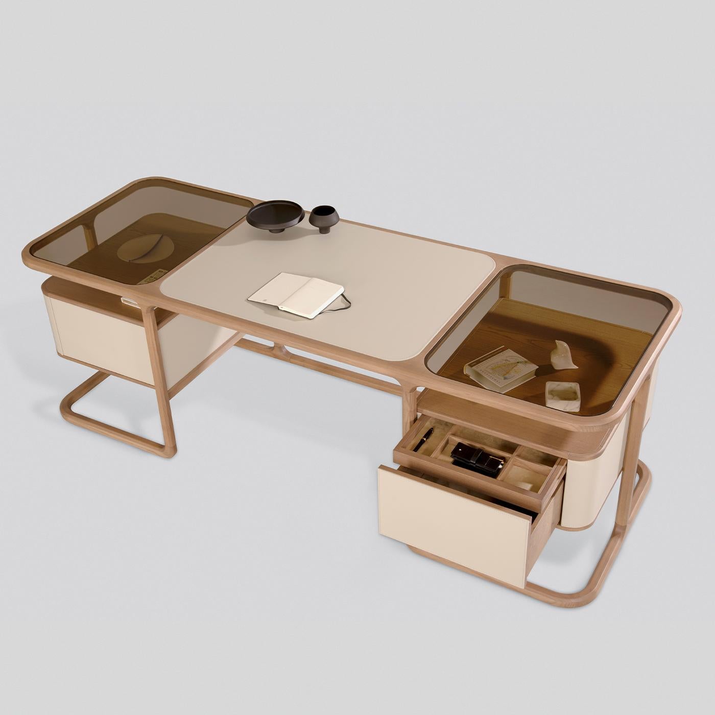 Italian  Isabel 2-Sided Desk By Libero Rutilo For Sale