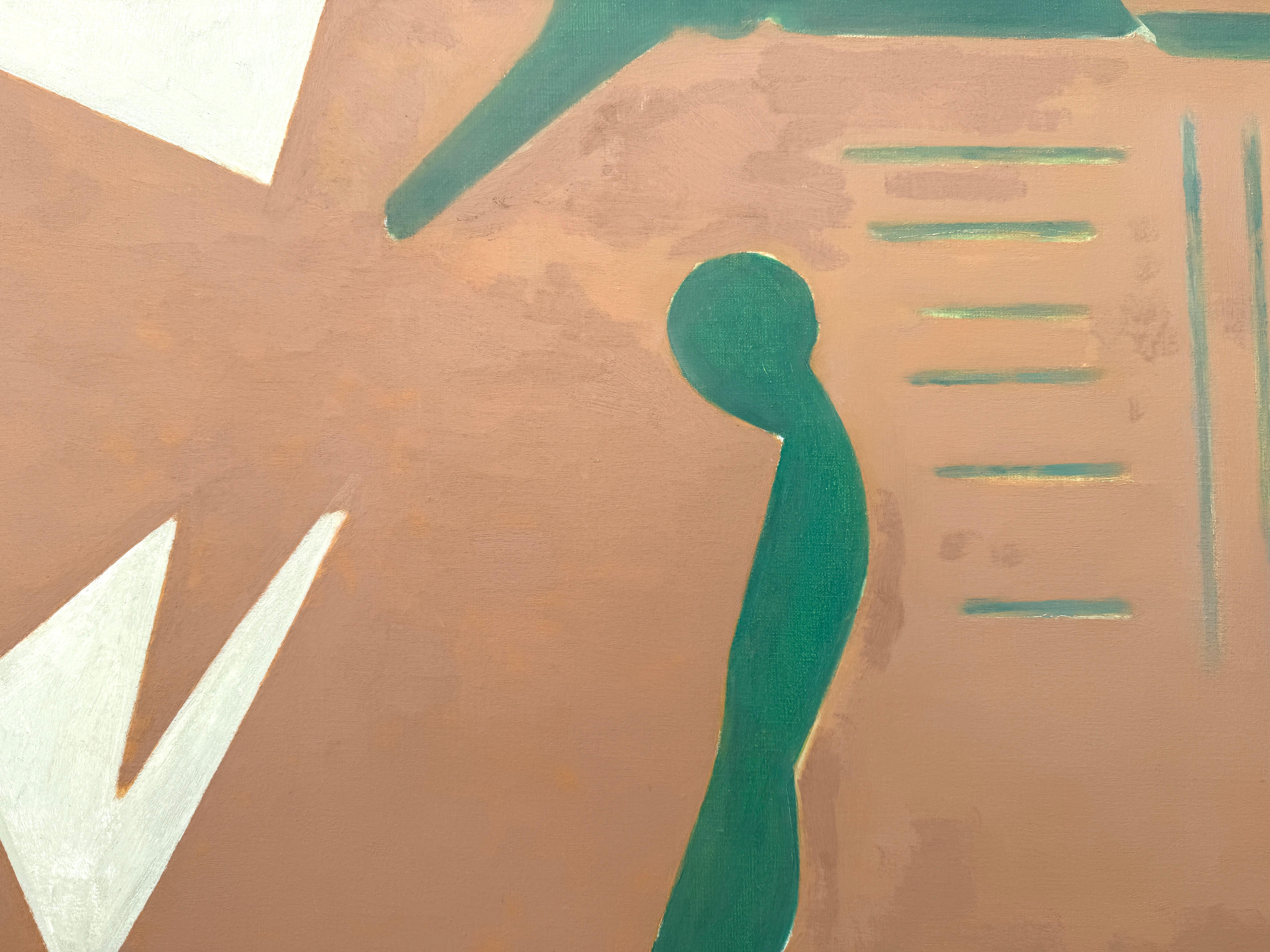 Pittura ad olio pop art astratta senza titolo - Painting di Isabel Baquedano