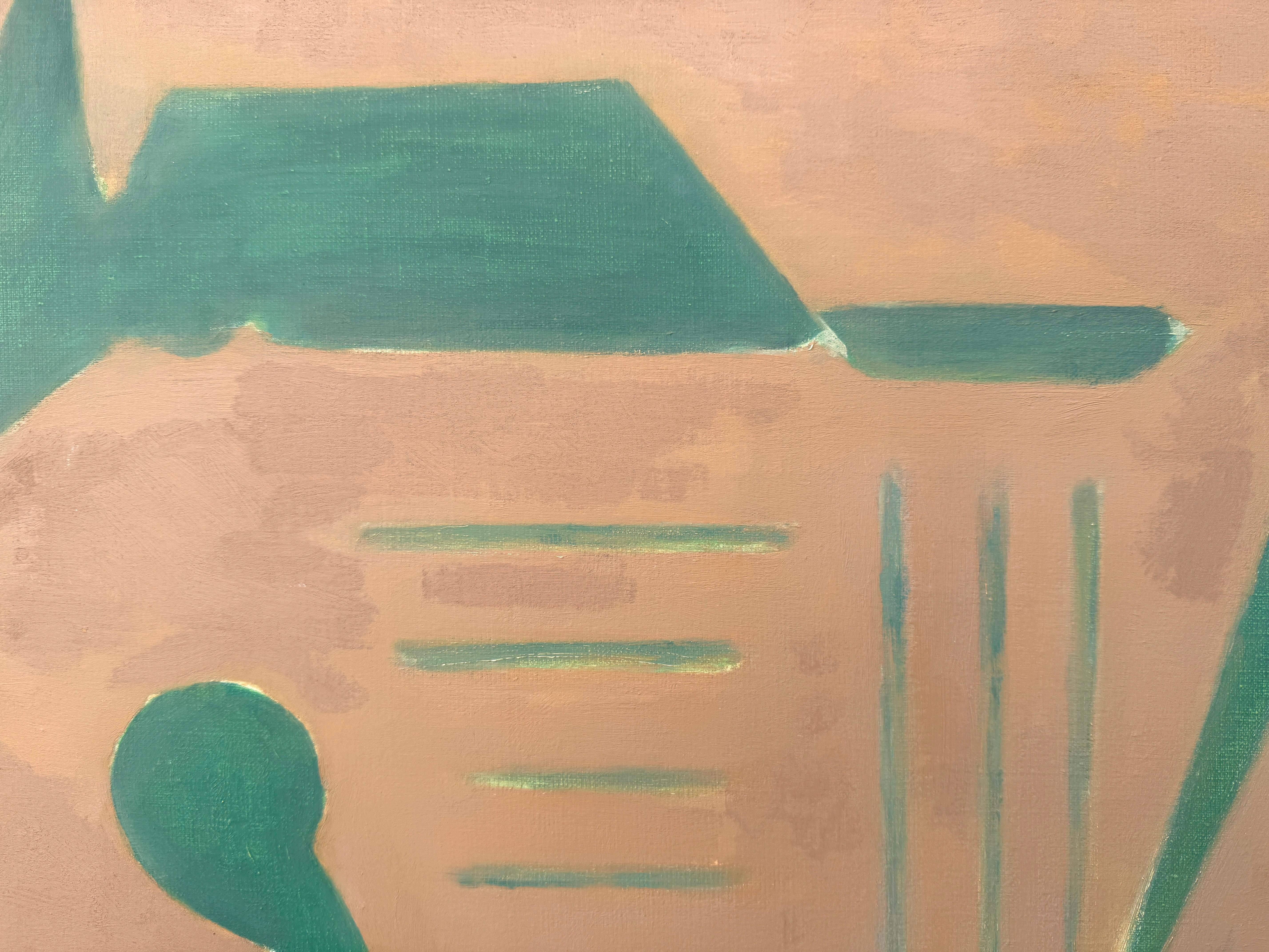 Pittura ad olio pop art astratta senza titolo - Painting Pop Art di Isabel Baquedano