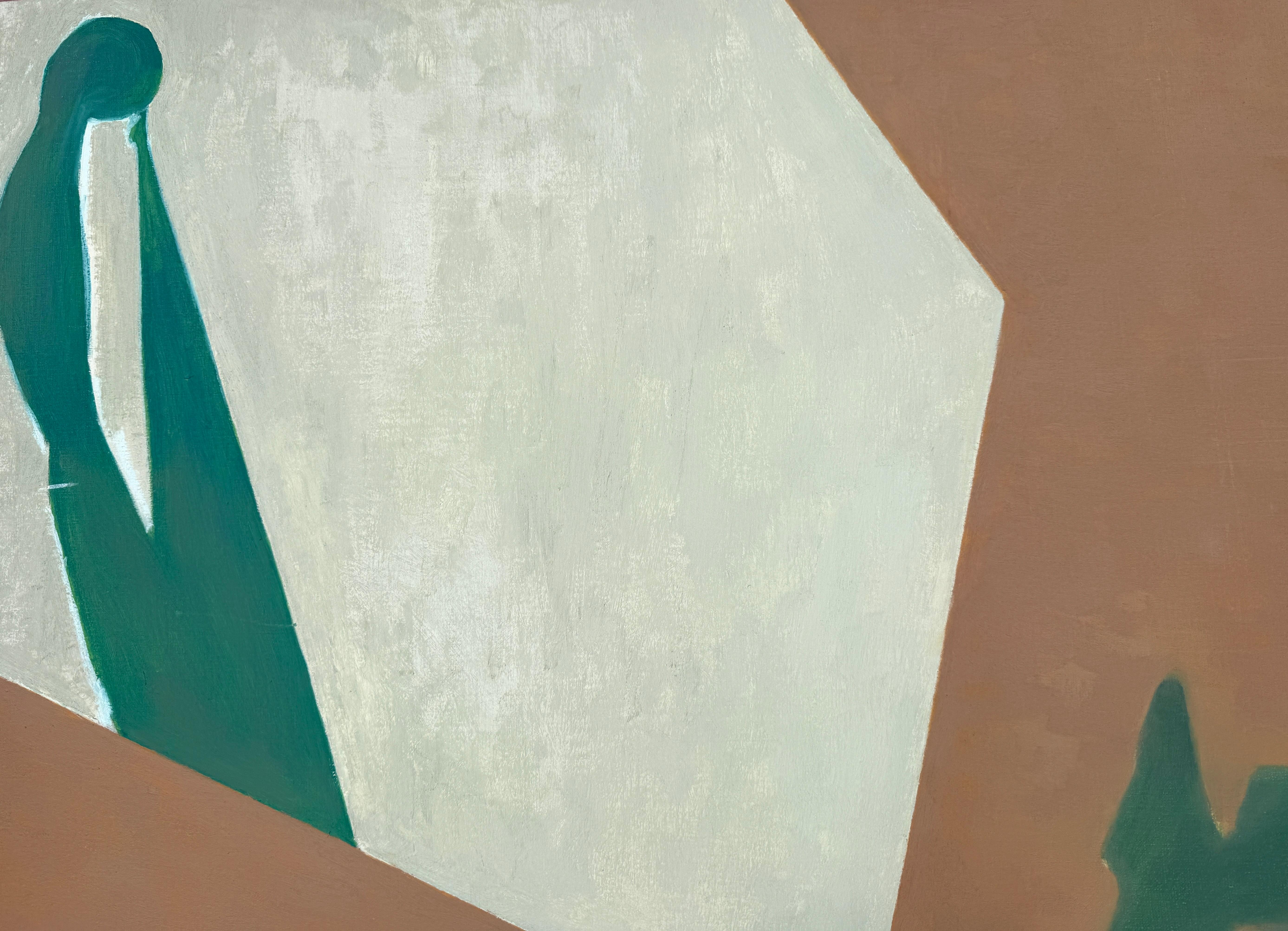 Pittura ad olio pop art astratta senza titolo - Abstract Painting Marrone di Isabel Baquedano