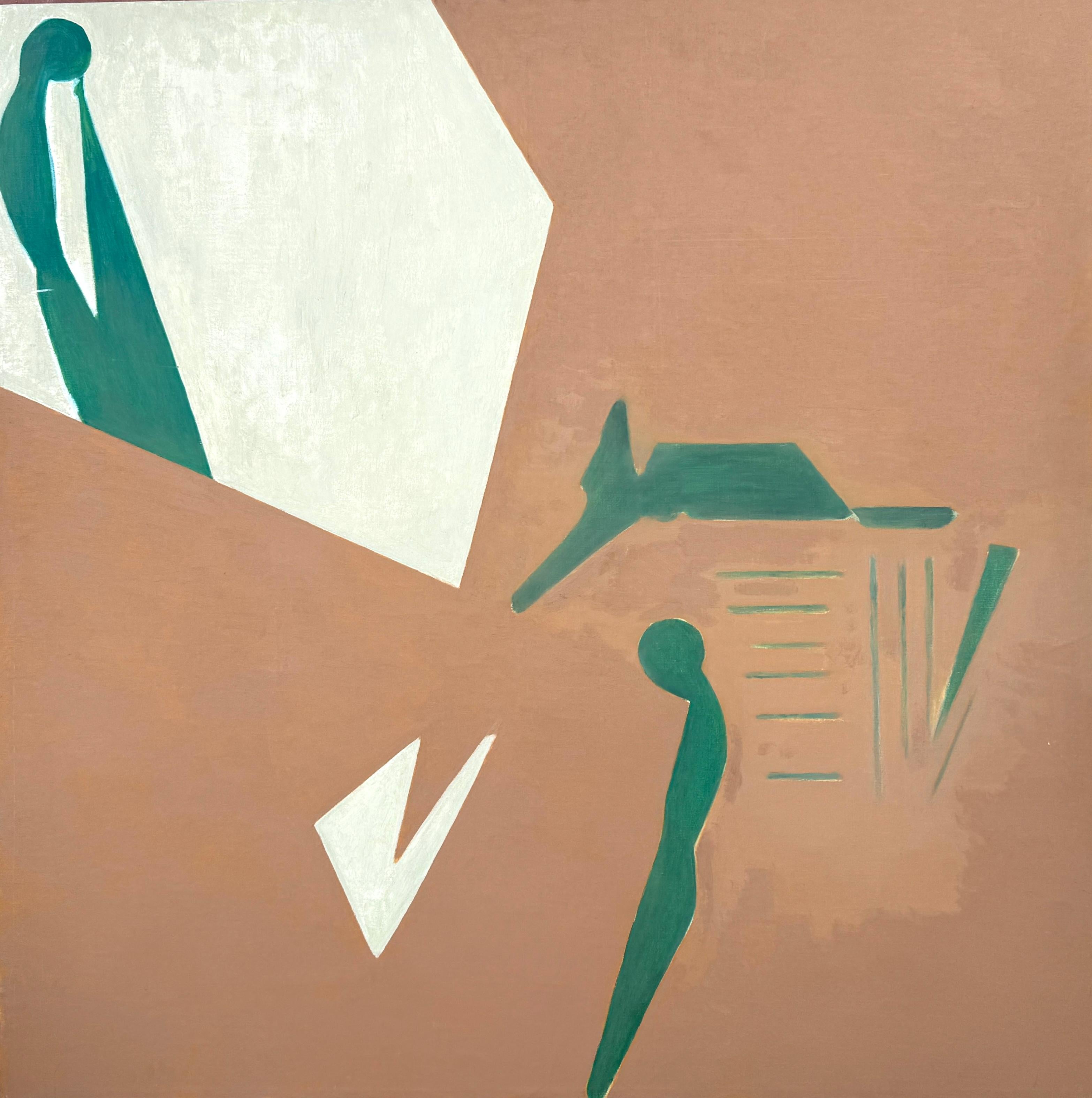 Pittura ad olio pop art astratta senza titolo