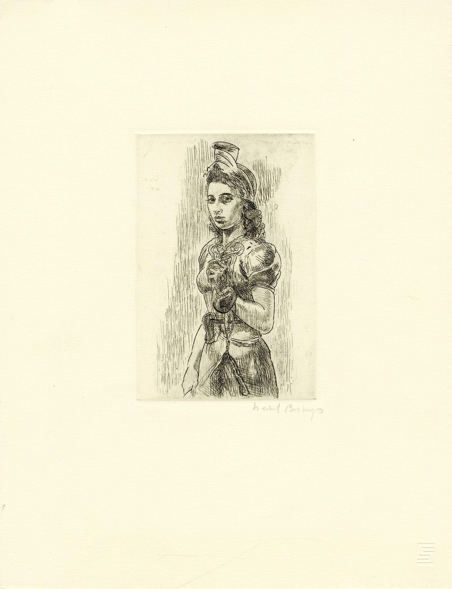 Fourteenth Street Oriental - Print by Isabel Bishop