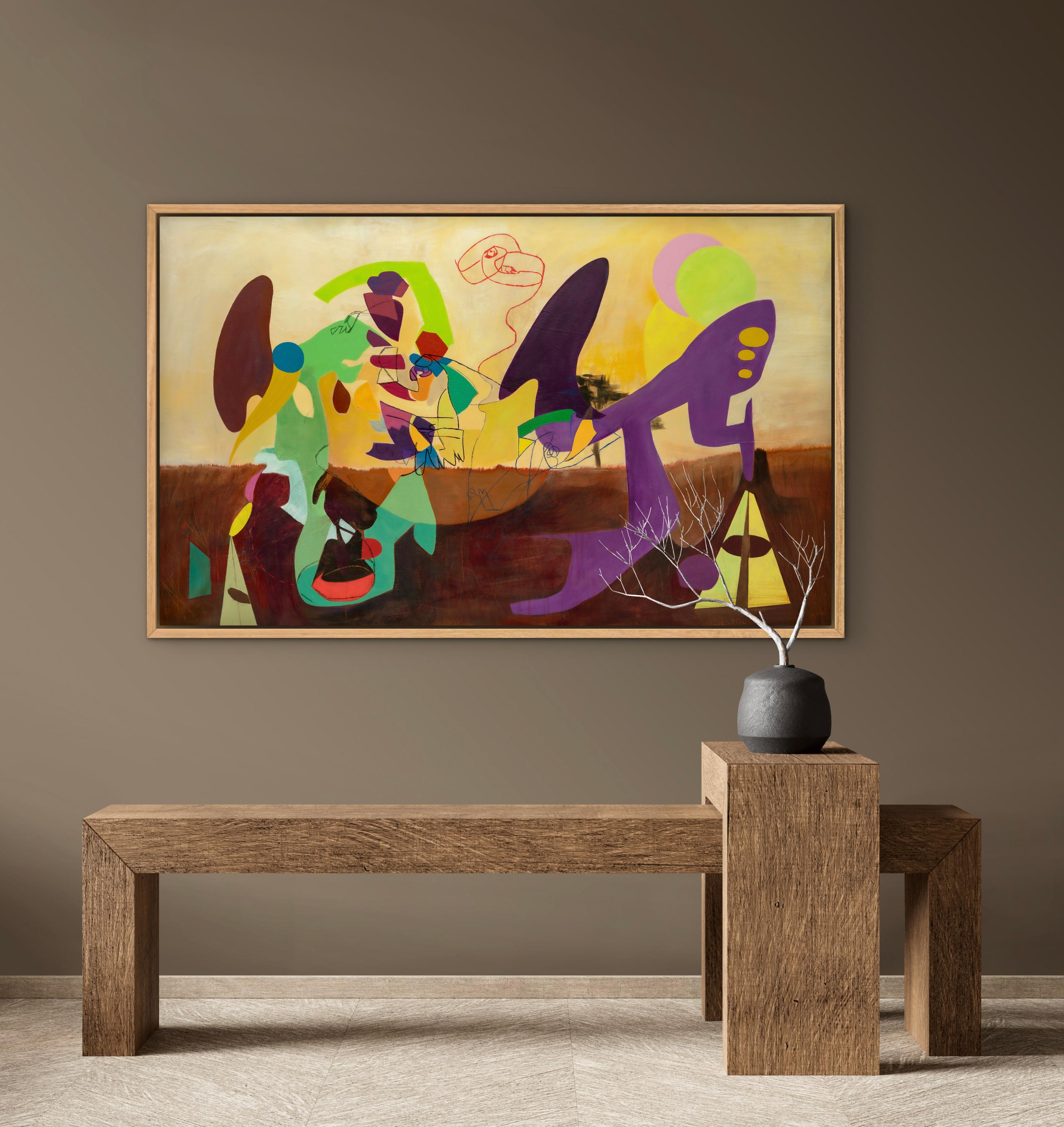 Isabel Brinck Abstraktes Gemälde auf Leinwand mit dem Titel 